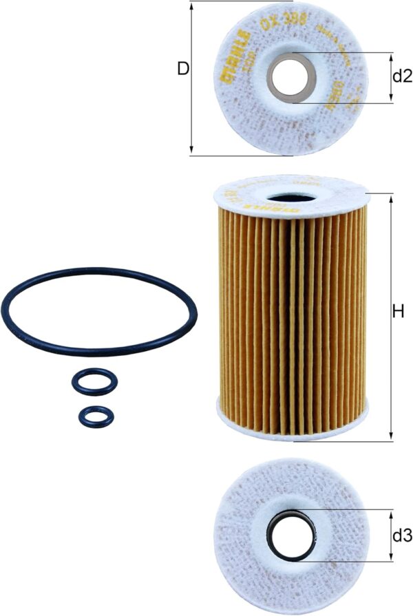 MAHLE OX 388D FILTER--OIL FILTER - Image 2