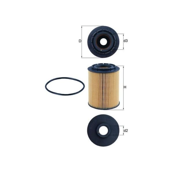MAHLE OX 160D FILTER--OIL FILTER - Image 2