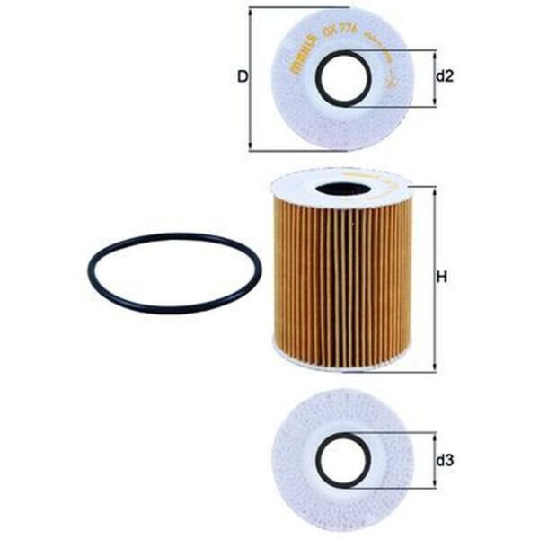MAHLE OX 776D FILTER--OIL FILTER - Image 2