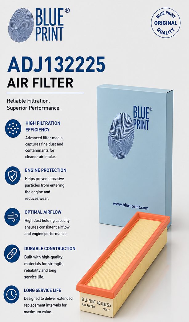BLUE PRINT ADJ132225 Filter, Air Filter