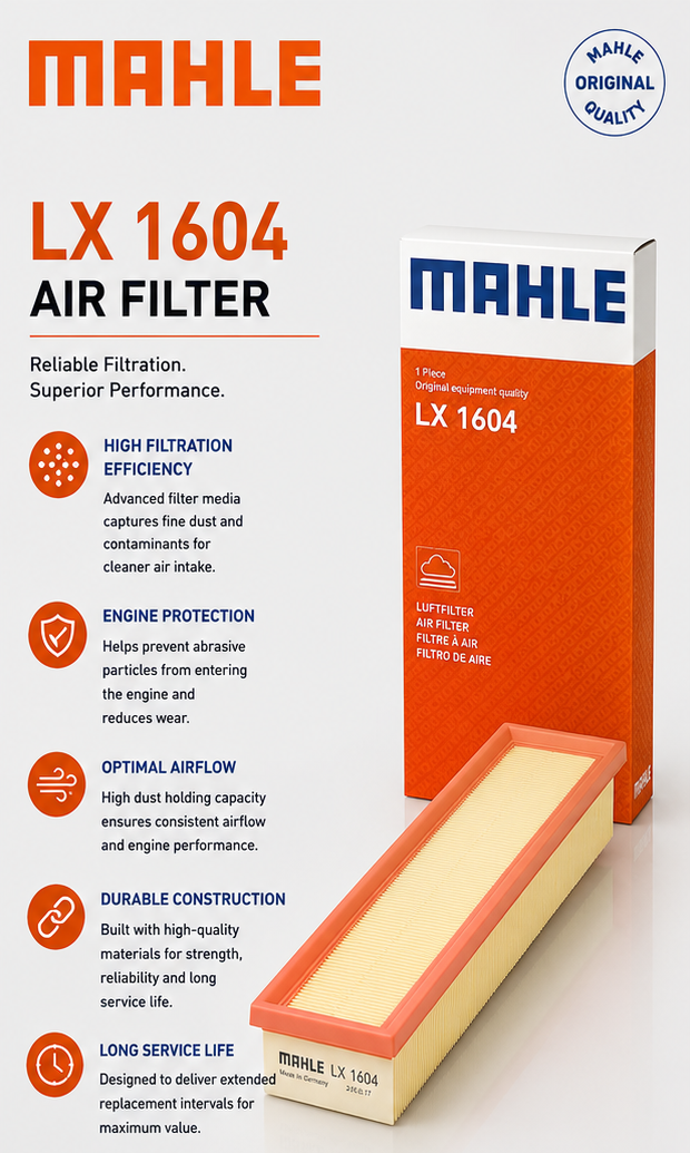 MAHLE LX 1604 Filter, Air Filter