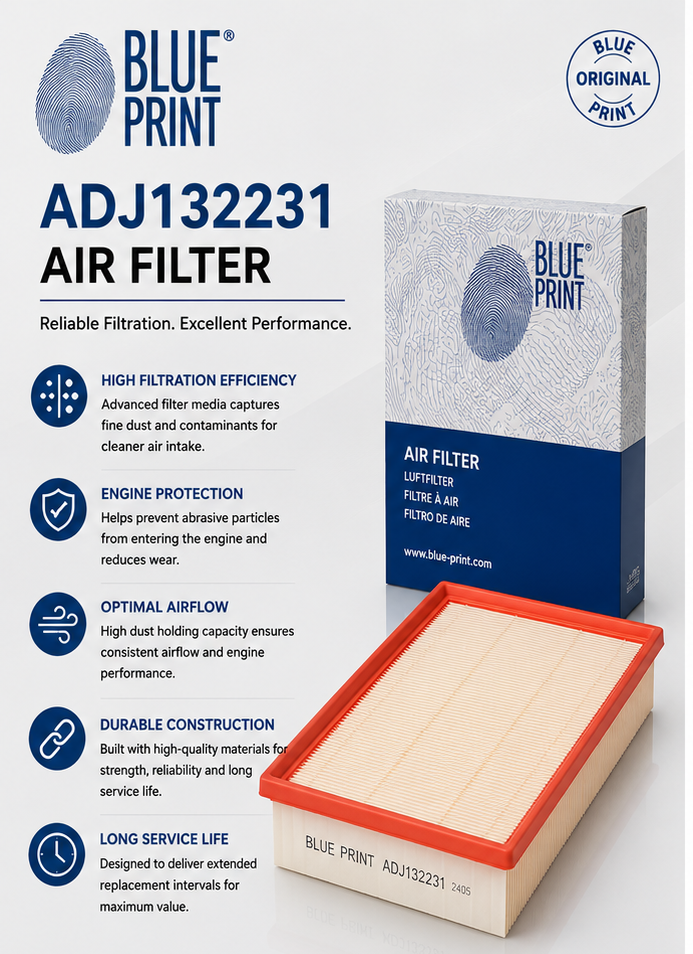 BLUE PRINT ADJ132231 Filter, Air Filter