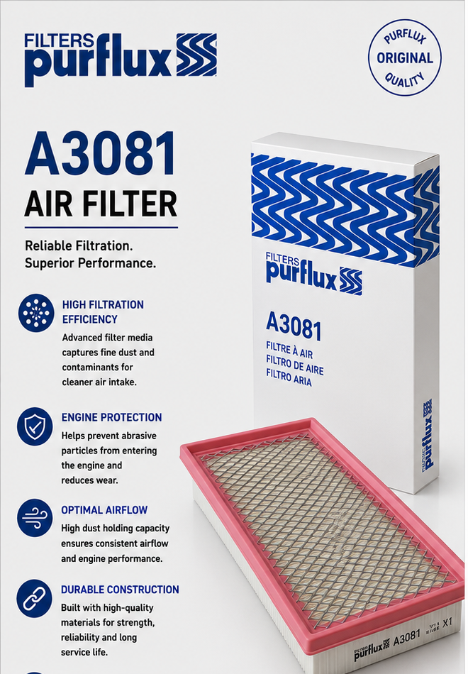 PURFLUX A3081 Filter, Air Filter