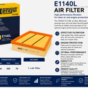 HENGST E1140L Filter, Air Filter