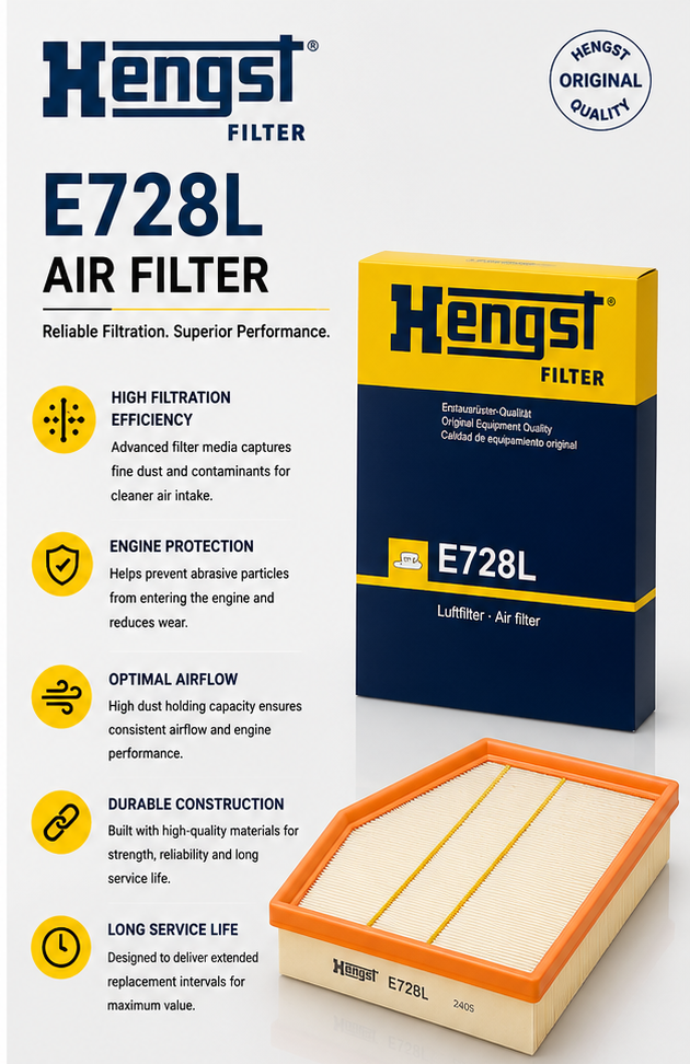 HENGST E728L Filter, Air Filter