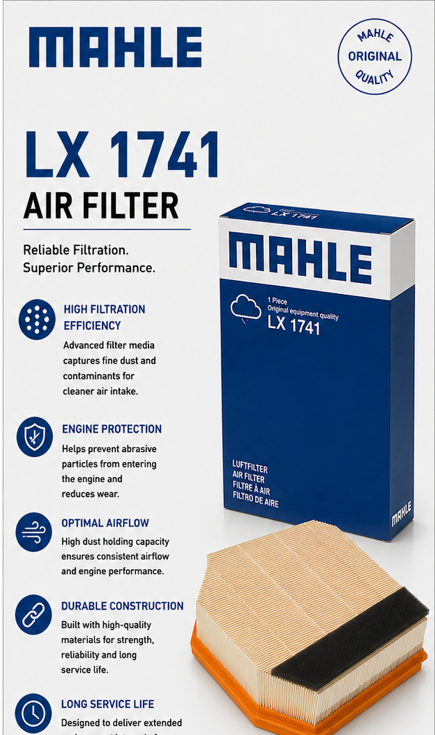 MAHLE LX 1741 Filter, Air Filter