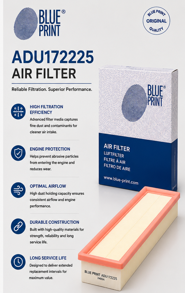 BLUE PRINT ADU172225 Filter, Air Filter