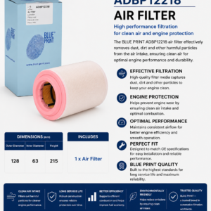 BLUE PRINT ADB112218 Filter, Air Filter