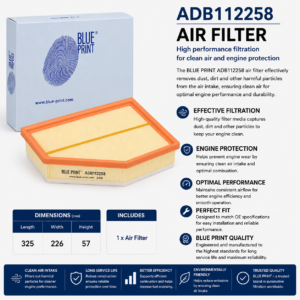 BLUE PRINT ADB112258 Filter, Air Filter