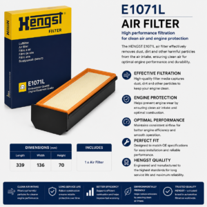 HENGST E1071L Filter, Air Filter