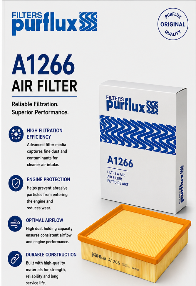 PURFLUX A1266 Filter, Air Filter