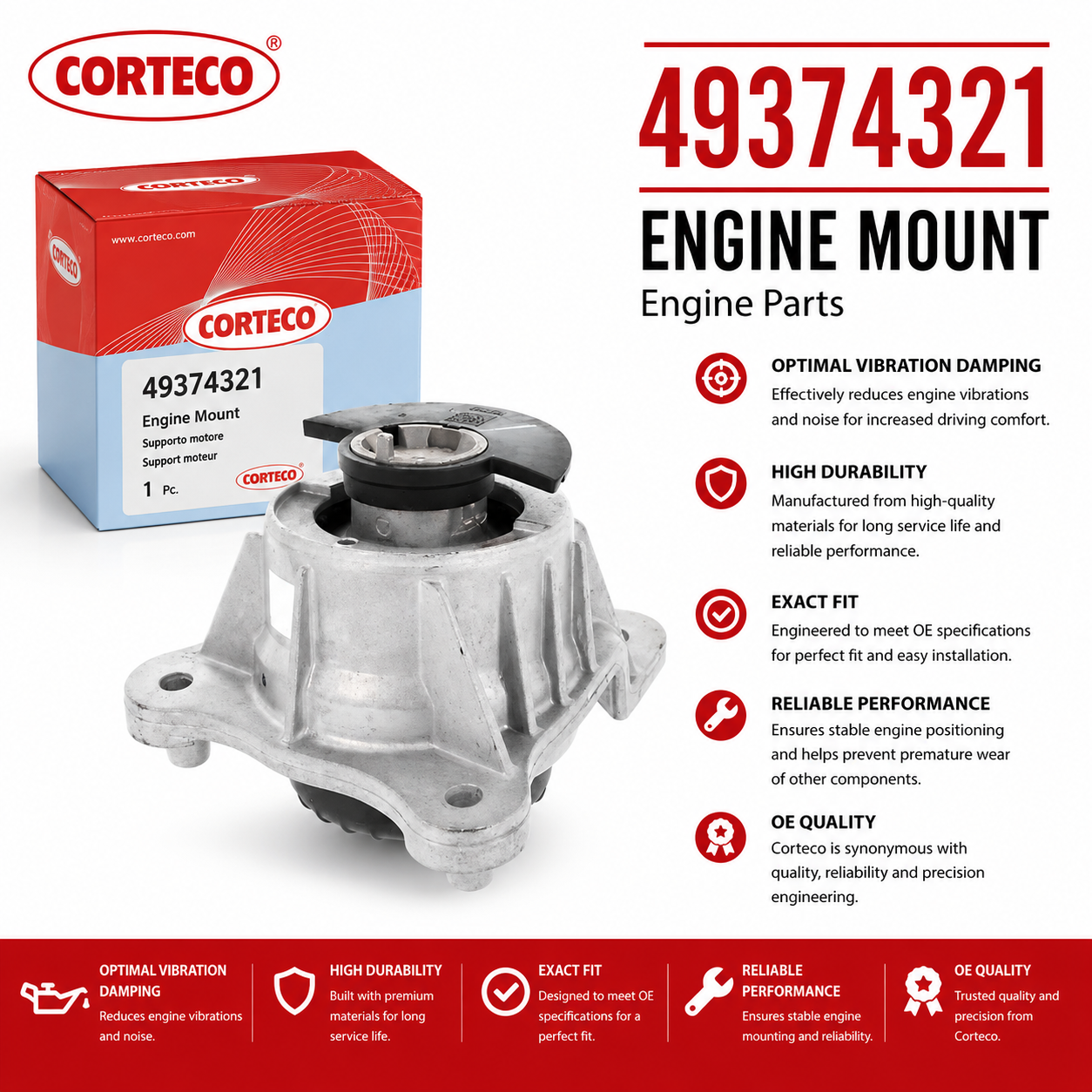 CORTECO 49374321 Engine Parts,engine mounts / gear mounts