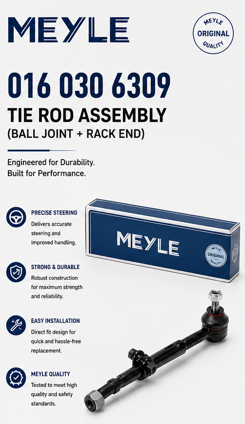 MEYLE 016 030 6309 Suspension & Steering ,tie rod (ball joint)+rack end (end)