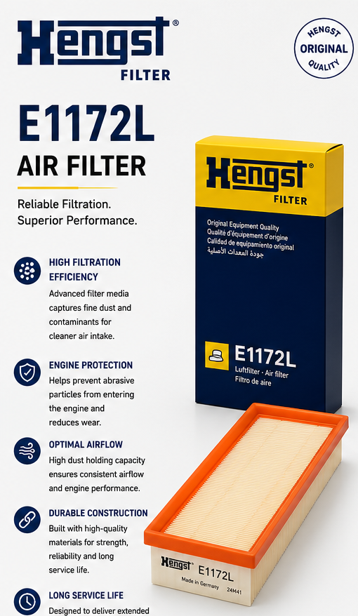 HENGST E1172L Filter, Air Filter