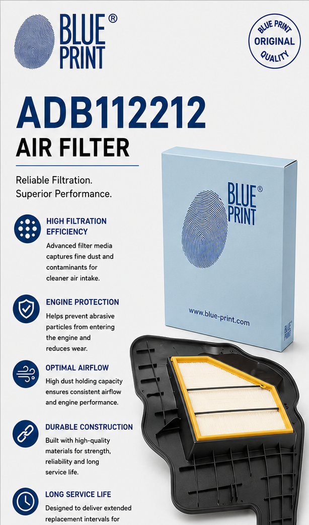 BLUE PRINT ADB112212 Filter, Air Filter