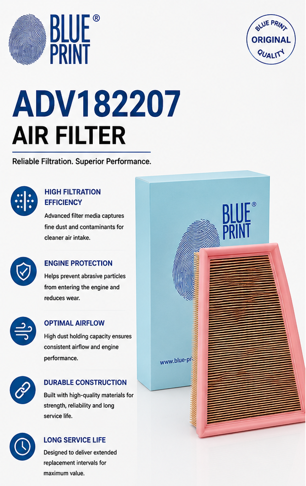 BLUE PRINT ADV182207 Filter, Air Filter