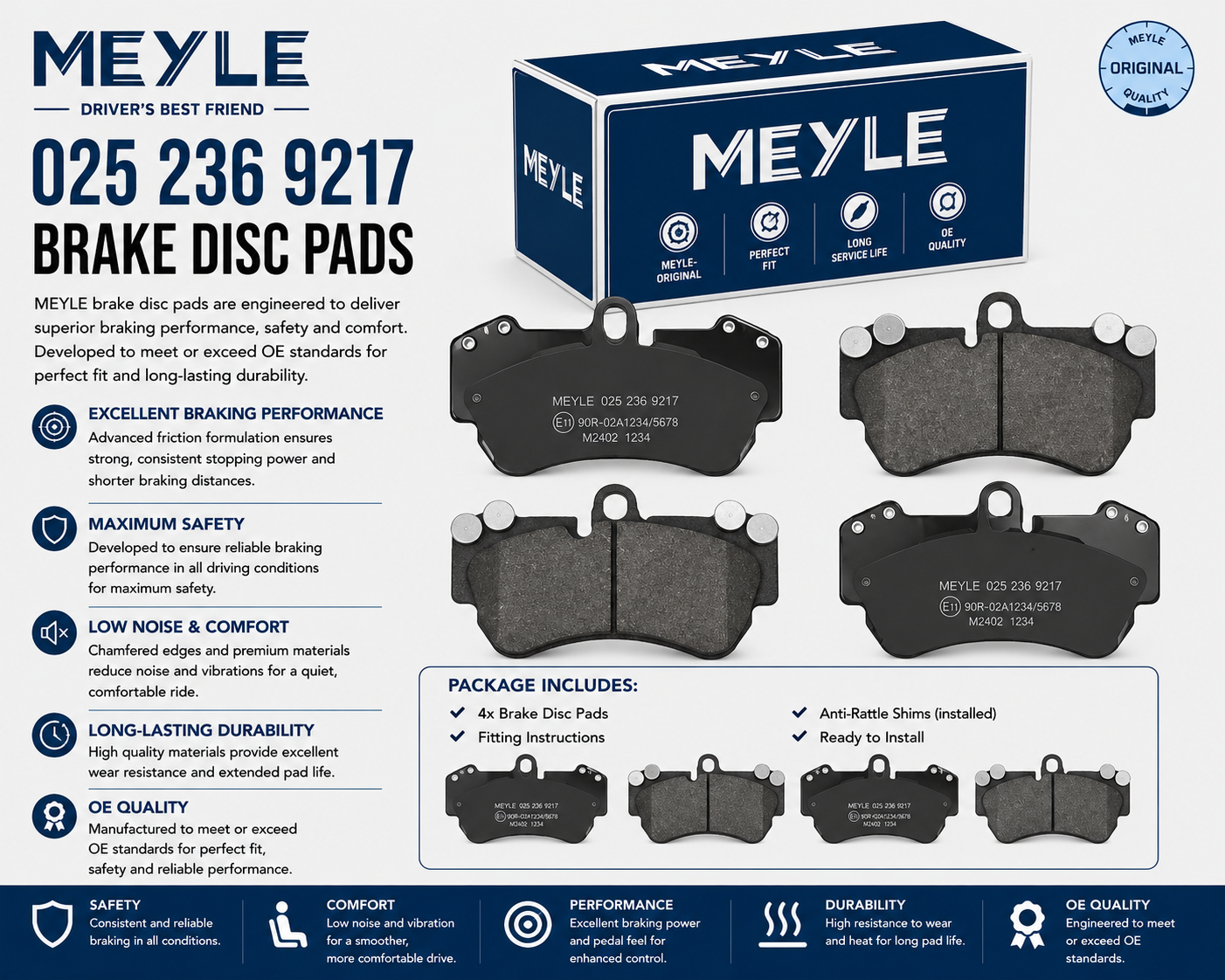 MEYLE 025 236 9217 Brakes, Brake Disk Pads