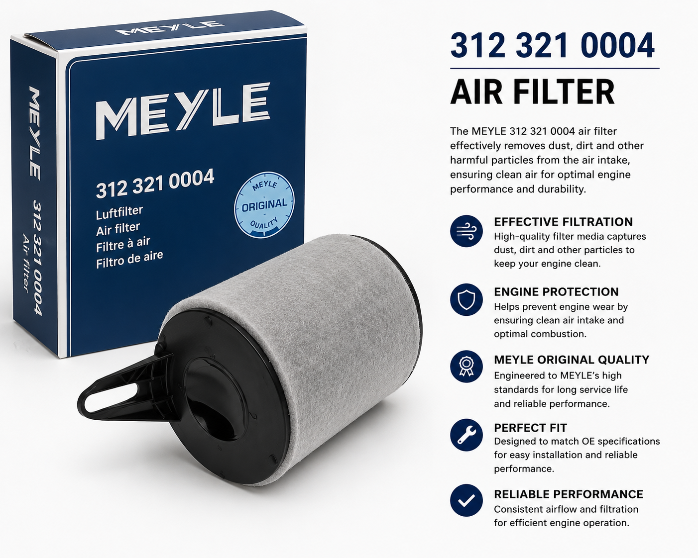 MEYLE 312 321 0004 Filter, Air Filter