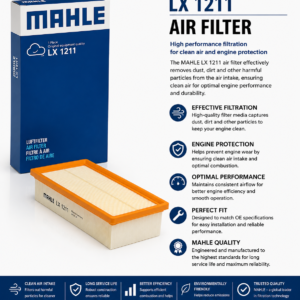MAHLE LX 1211 Filter, Air Filter