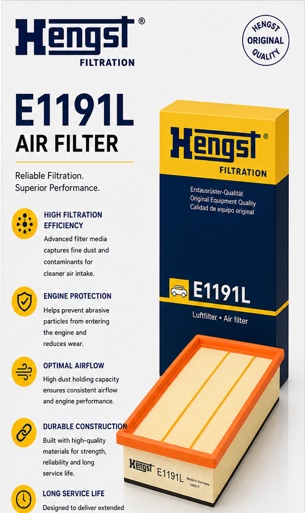 HENGST E1191L Filter, Air Filter