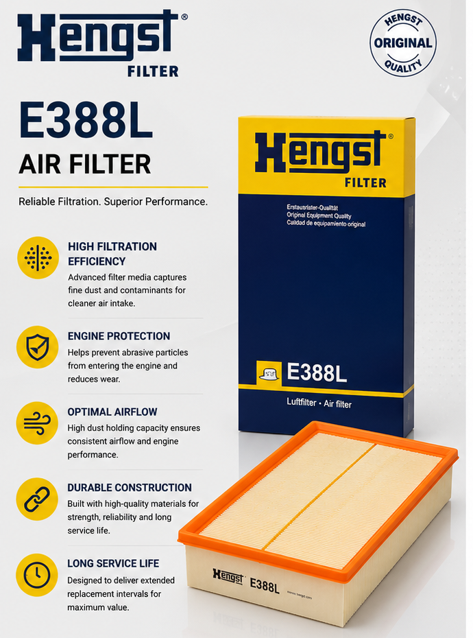 HENGST E388L Filter, Air Filter