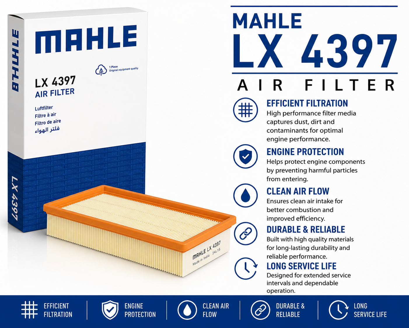 MAHLE LX 4397 Filter, Air Filter