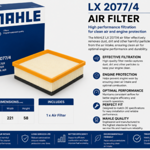 MAHLE LX 2077/4 Filter, Air Filter
