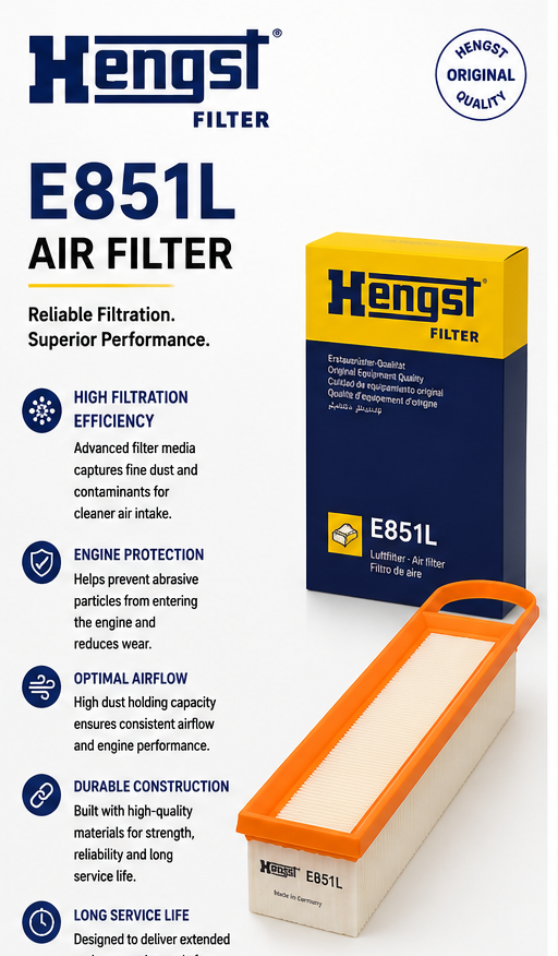 HENGST E851L Filter, Air Filter