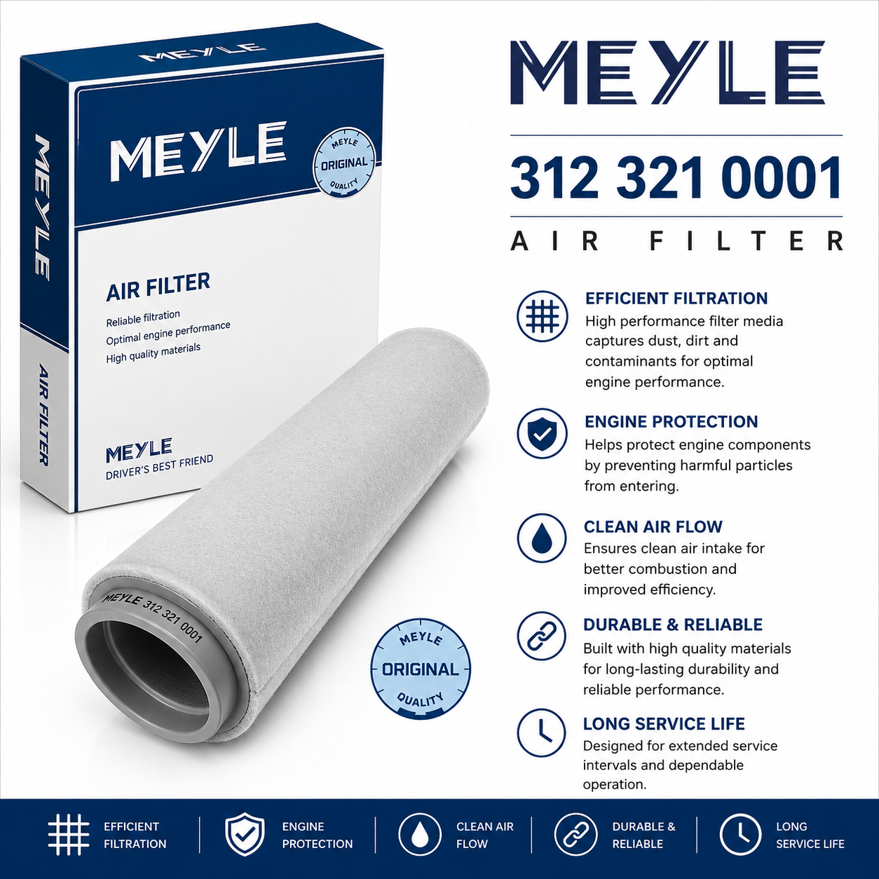 MEYLE 312 321 0001 Filter, Air Filter