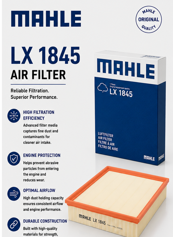 MAHLE LX 1845 Filter, Air Filter