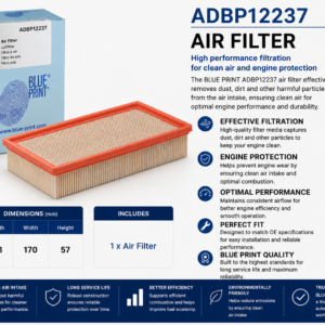 BLUE PRINT ADB112237 Filter, Air Filter