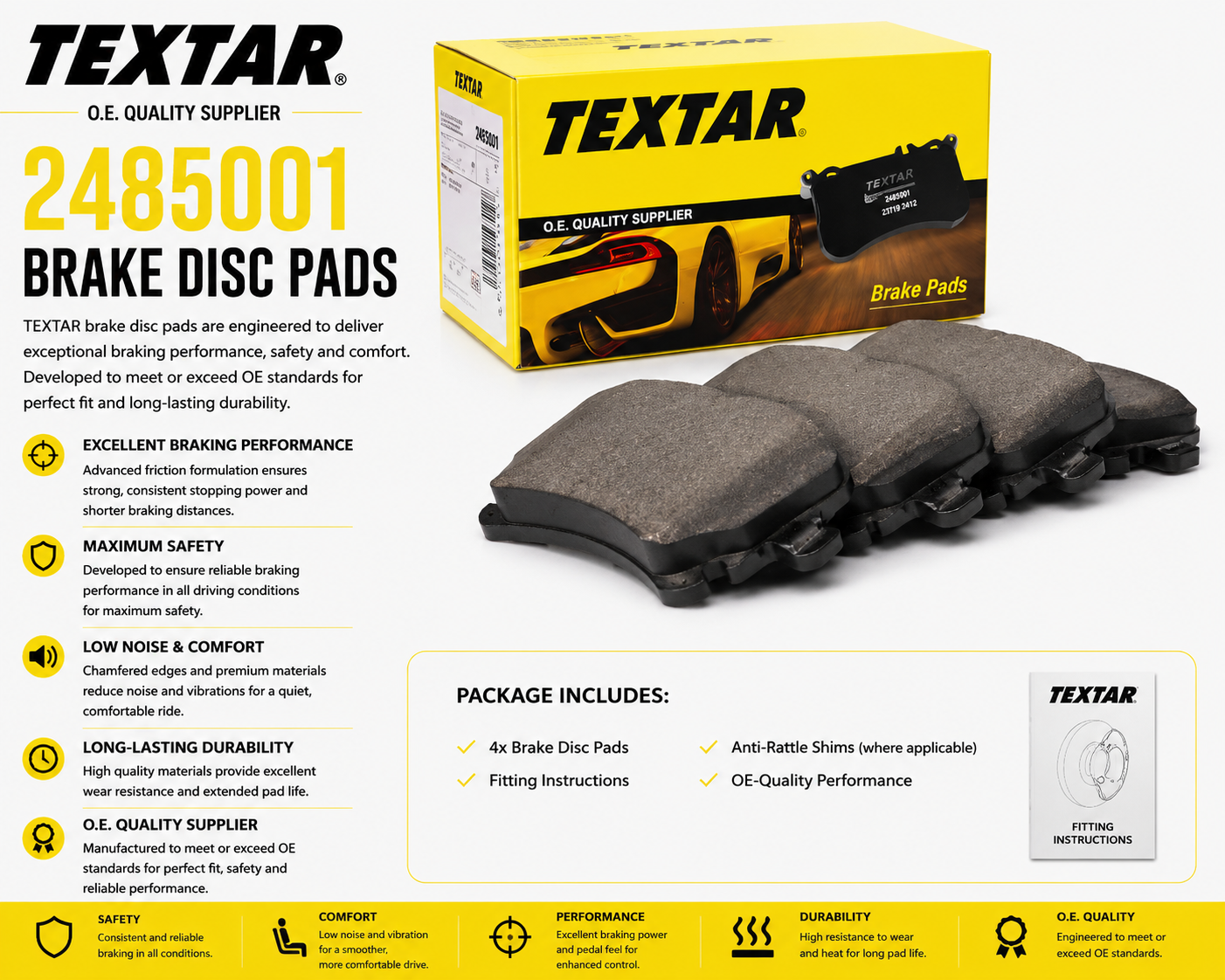 TEXTAR 2485001 Brakes, Brake Disk Pads
