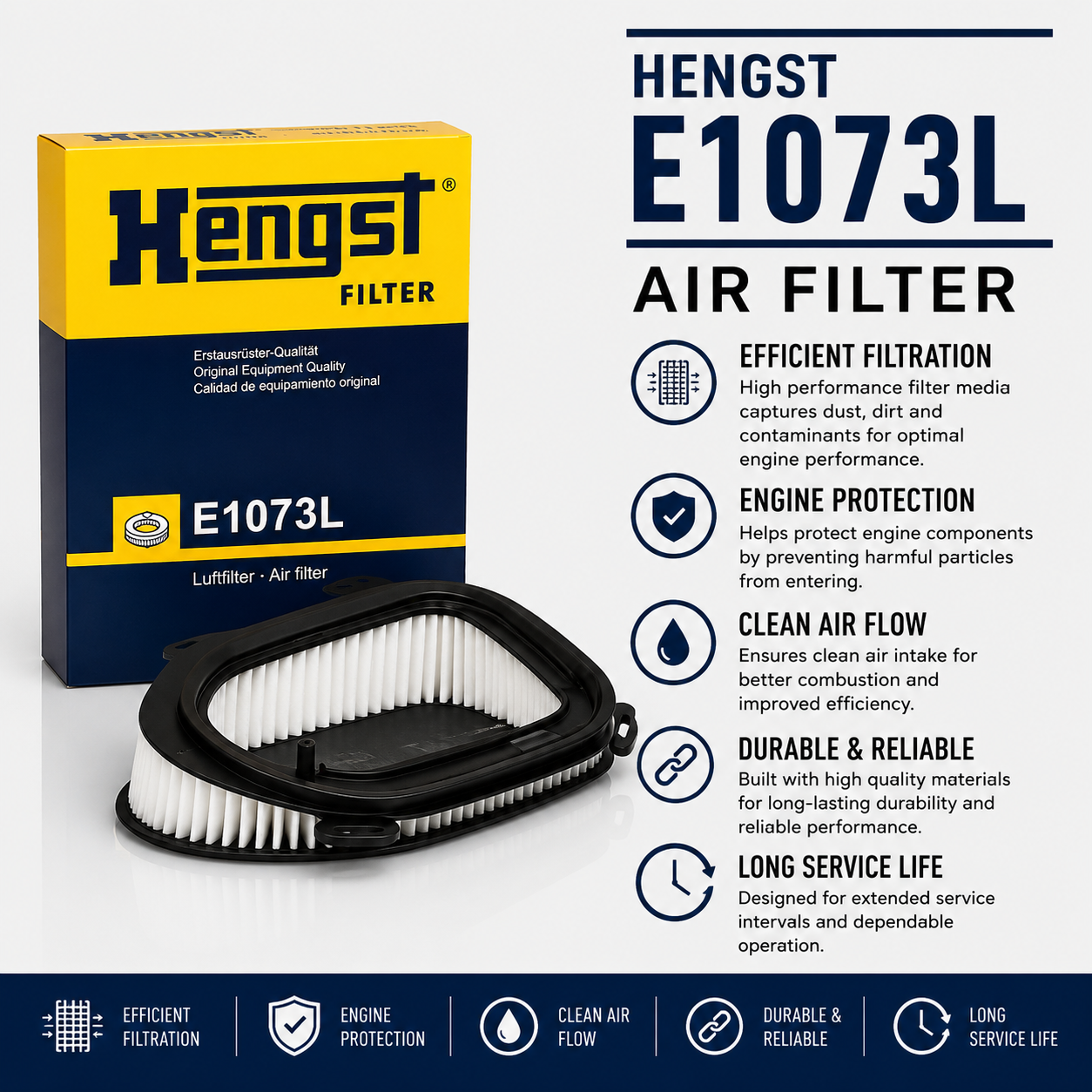 HENGST E1073L Filter, Air Filter