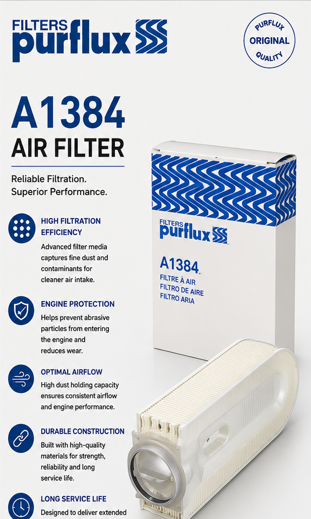 PURFLUX A1384 Filter, Air Filter