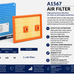 PURFLUX A1567 Filter, Air Filter