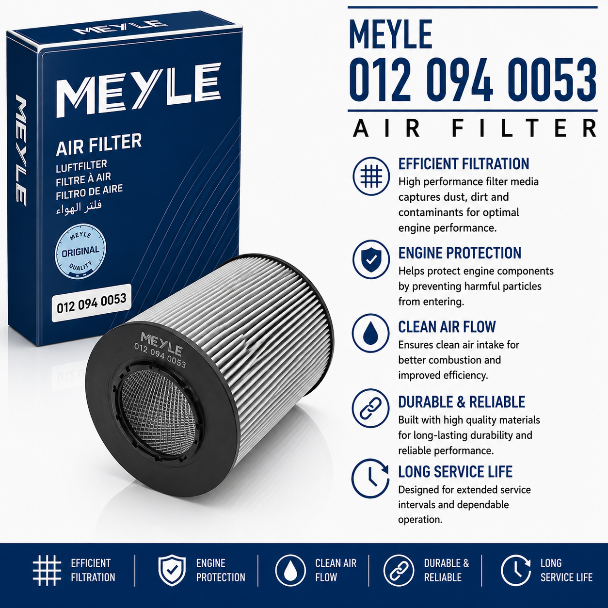 MEYLE 012 094 0053 Filter, Air Filter