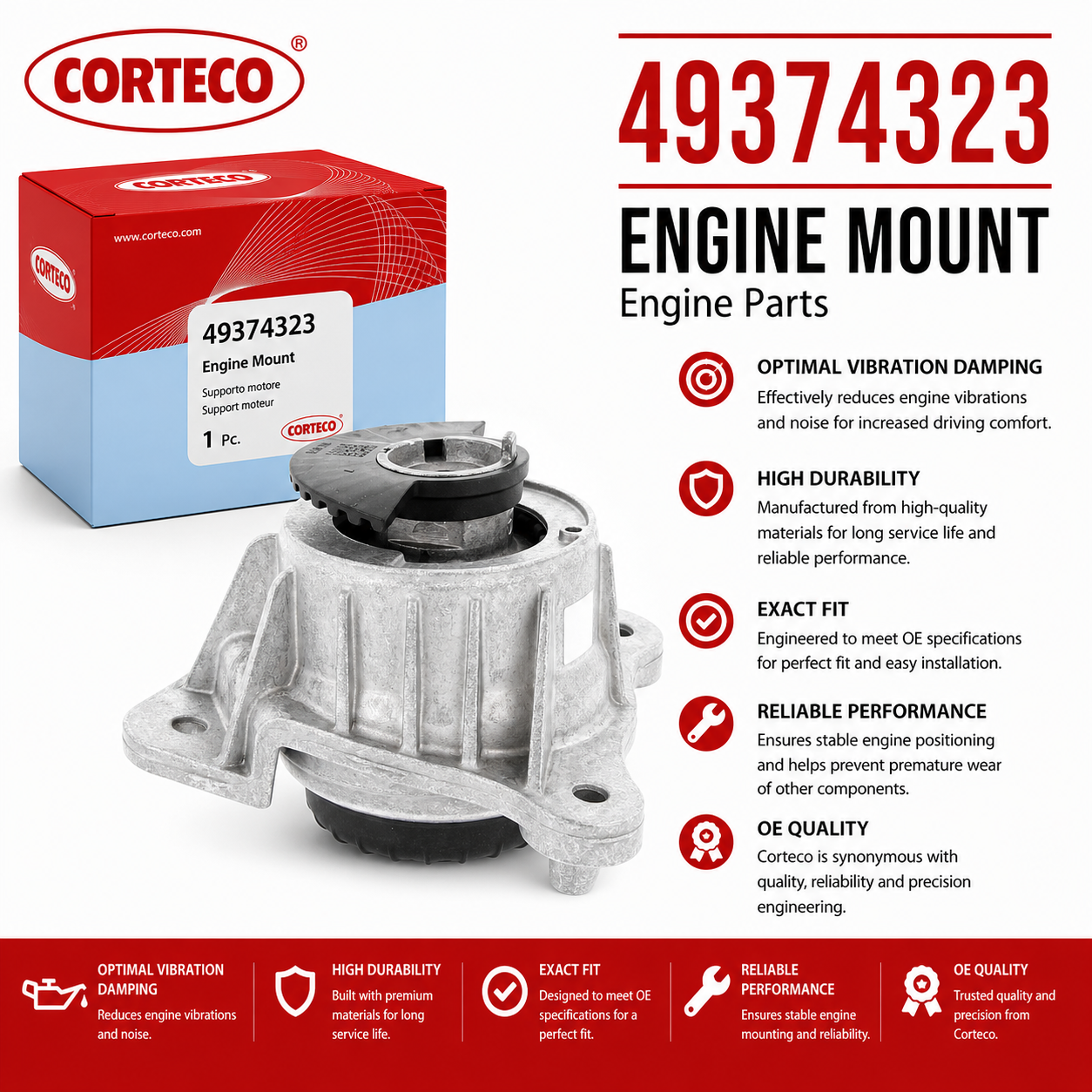 CORTECO 49374323 Engine Parts,engine mounts / gear mounts