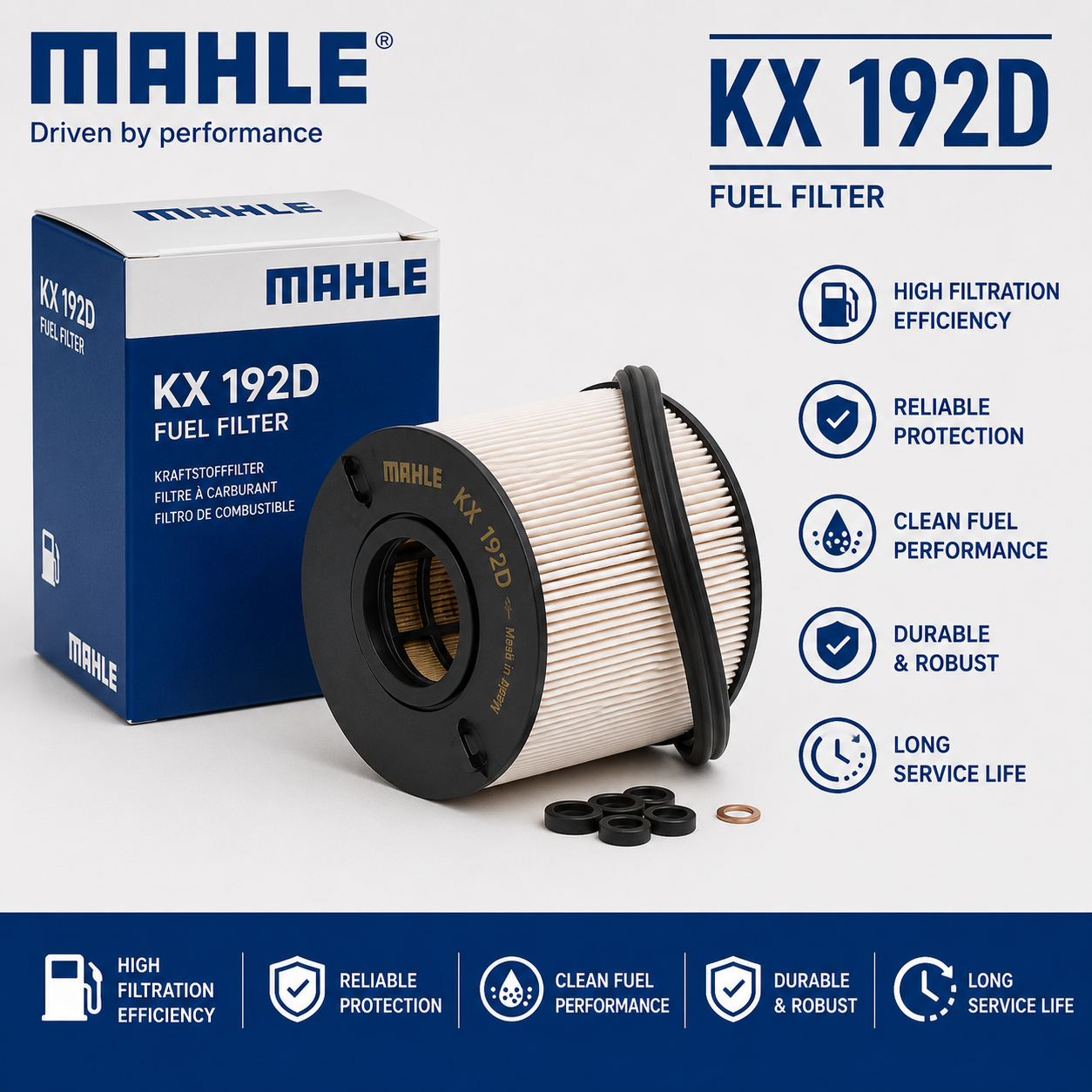 MAHLE KX 192D FILTER-- FUEL FILTER