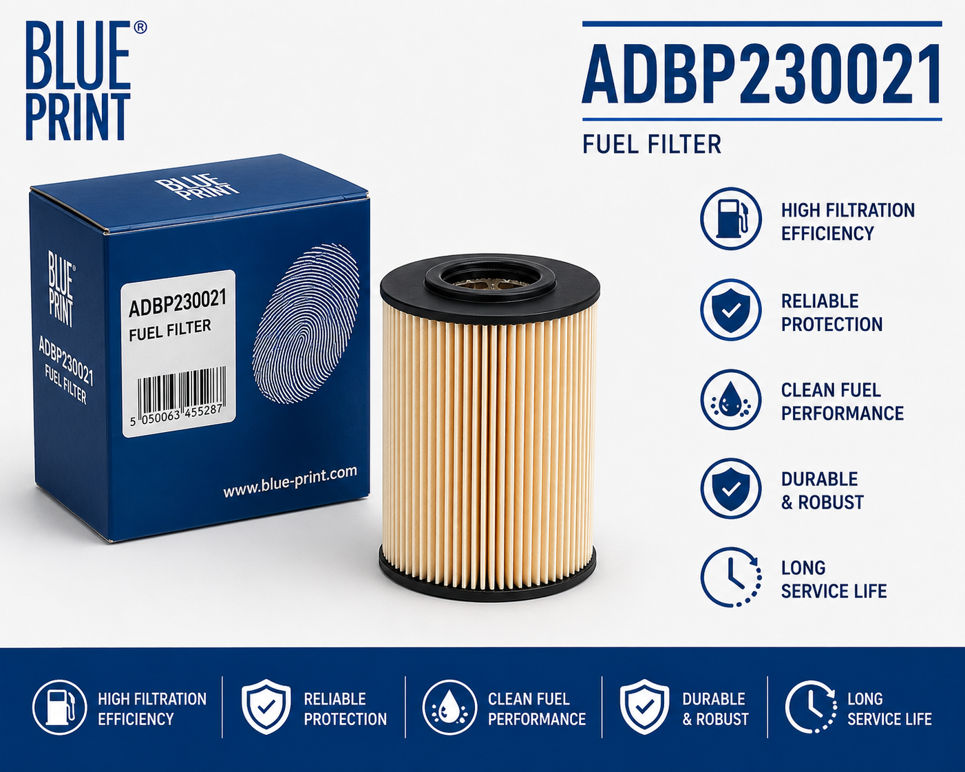 BLUE PRINT ADBP230021 FILTER-- FUEL FILTER