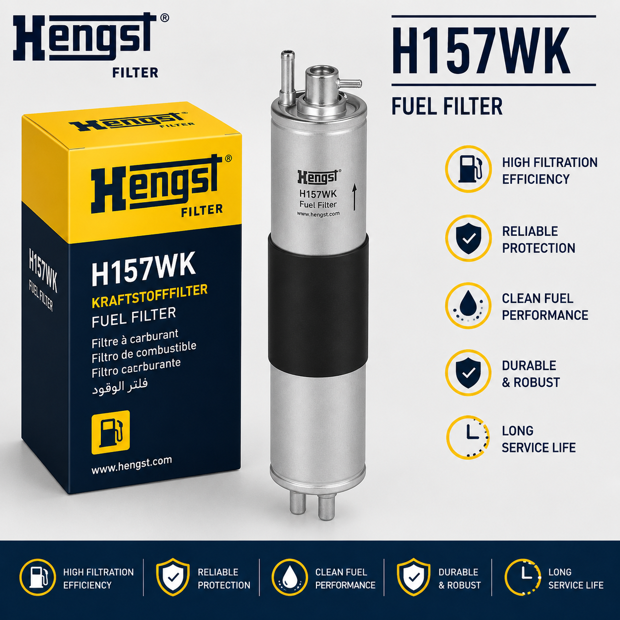 HENGST H157WK FILTER-- FUEL FILTER