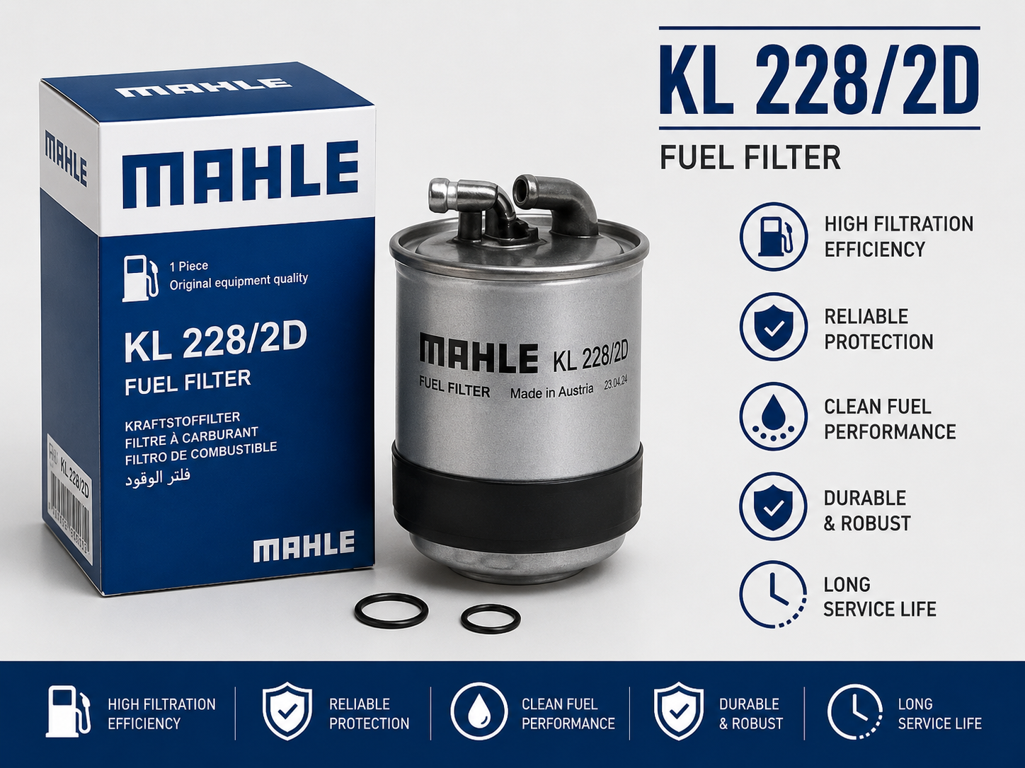 MAHLE KL 228/2D FILTER-- FUEL FILTER