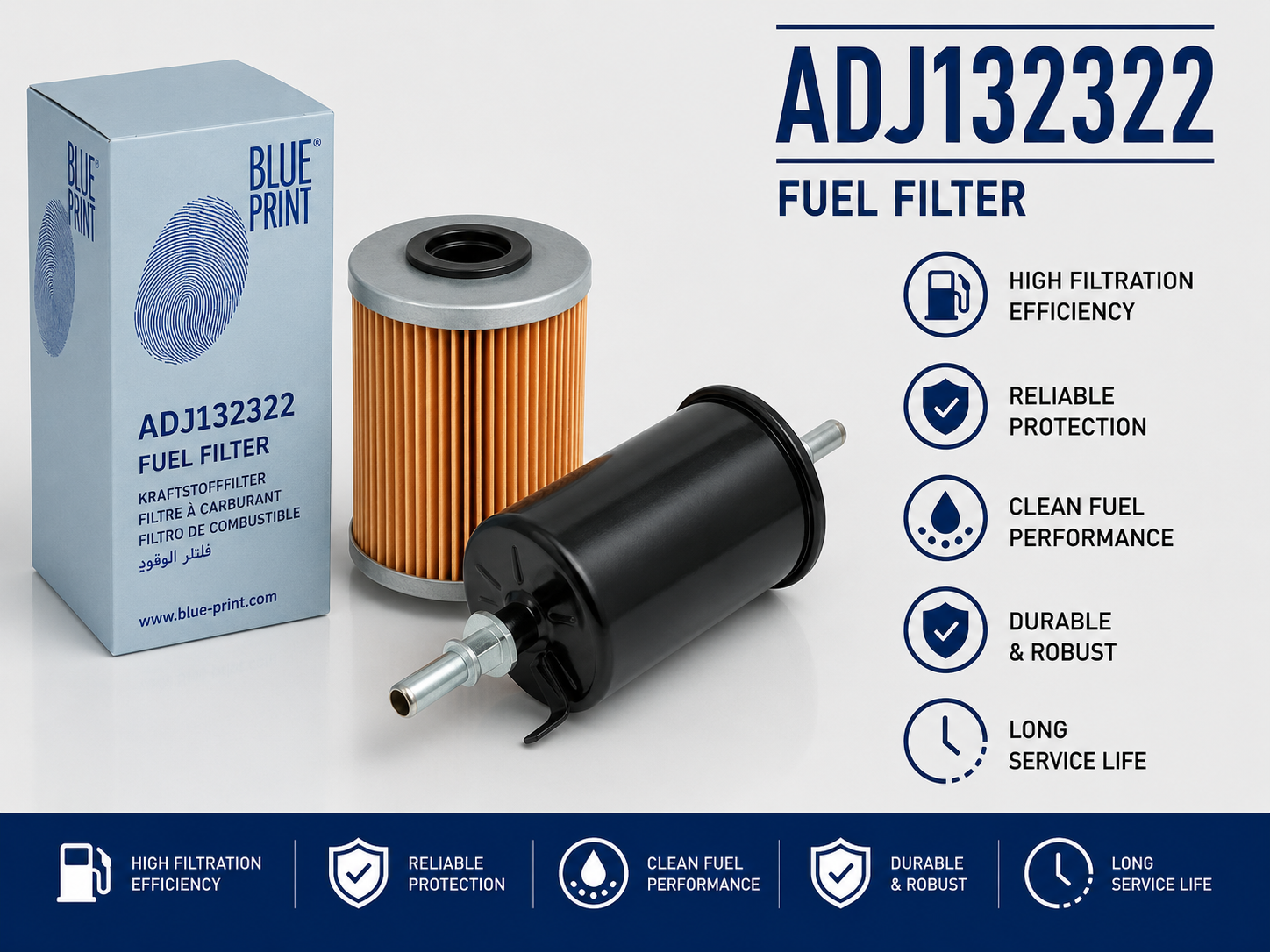 BLUE PRINT ADJ132322 FILTER-- FUEL FILTER