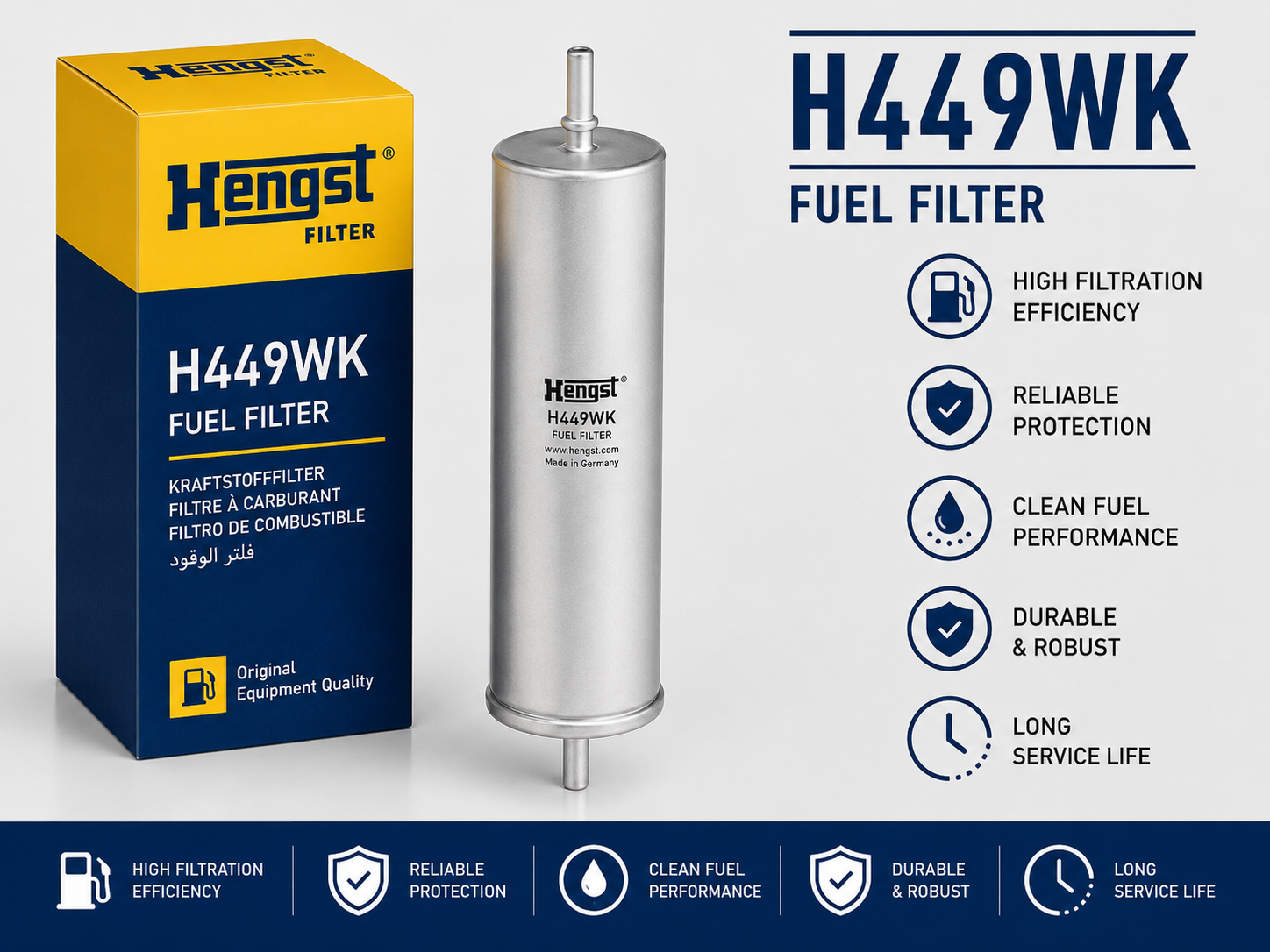 HENGST H449WK FILTER-- FUEL FILTER