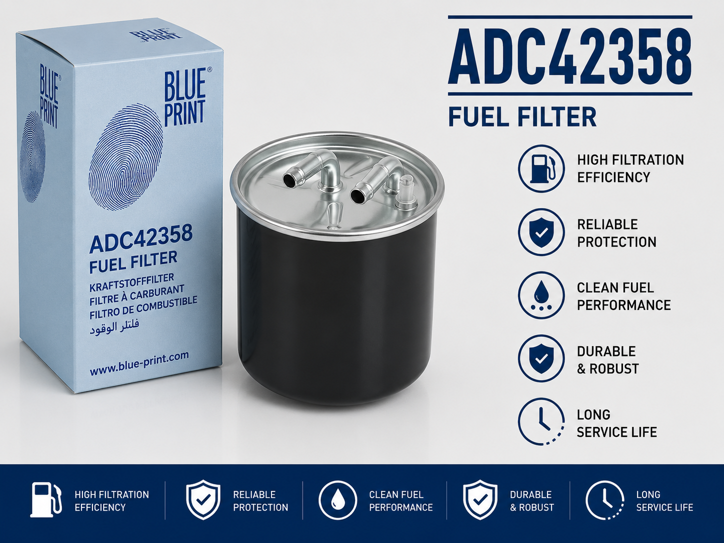 BLUE PRINT ADC42358 FILTER-- FUEL FILTER