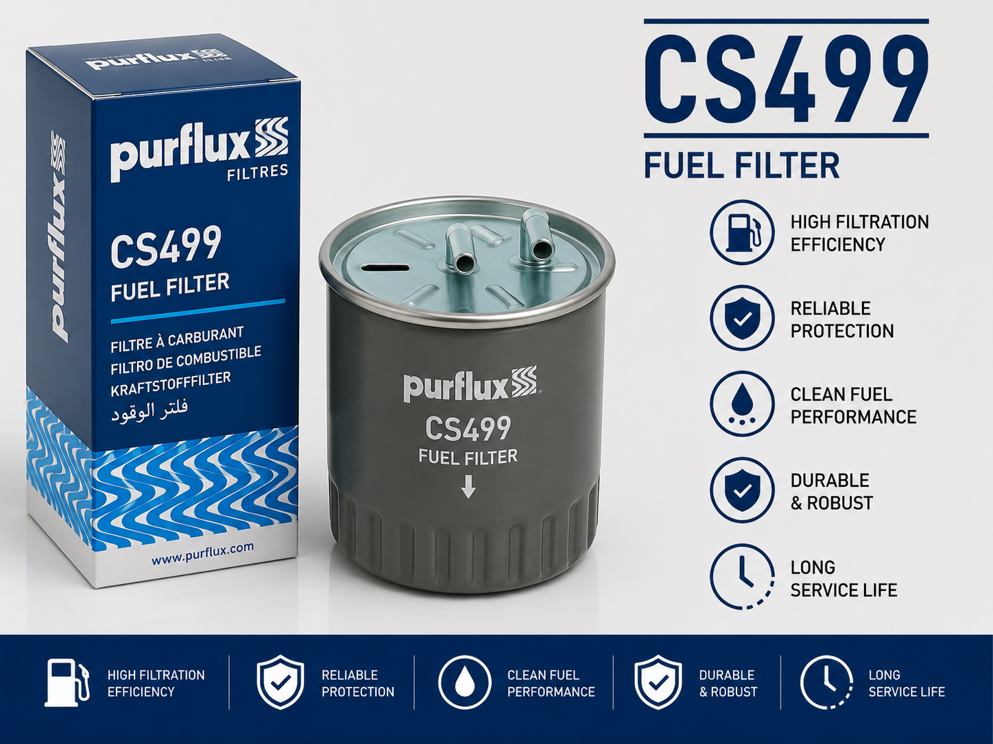 PURFLUX CS499 FILTER-- FUEL FILTER
