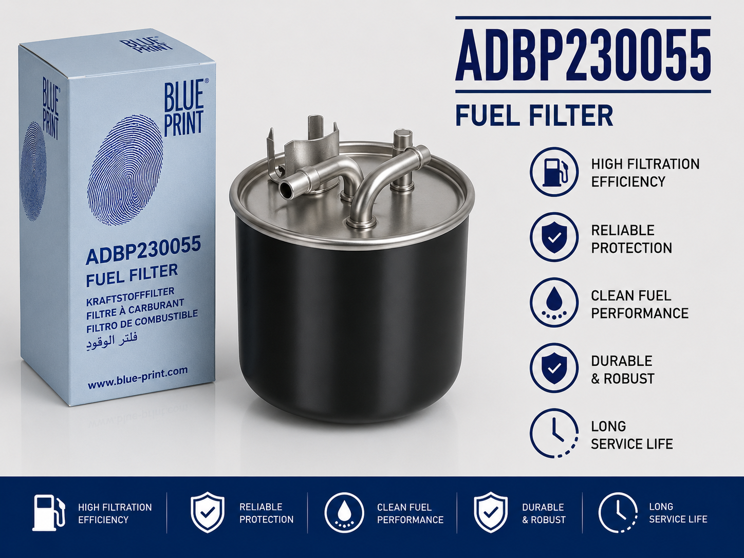 BLUE PRINT ADBP230055 FILTER-- FUEL FILTER
