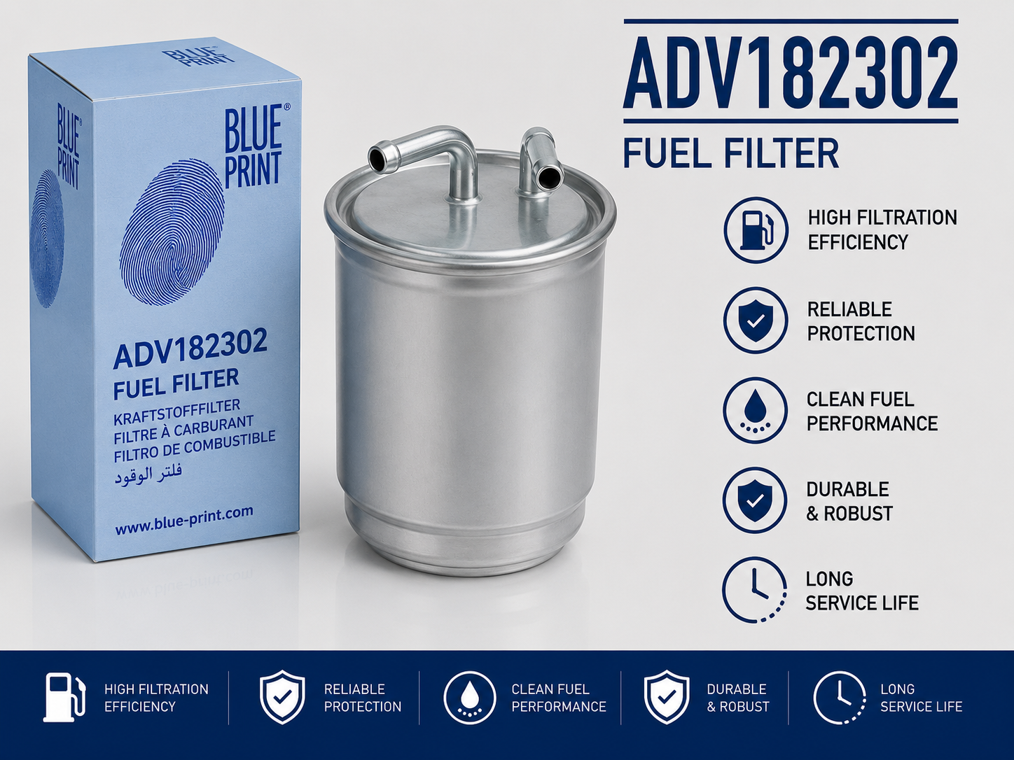 BLUE PRINT ADV182302 FILTER-- FUEL FILTER