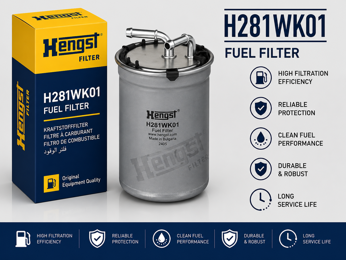 HENGST H281WK01 FILTER--FUEL FILTER