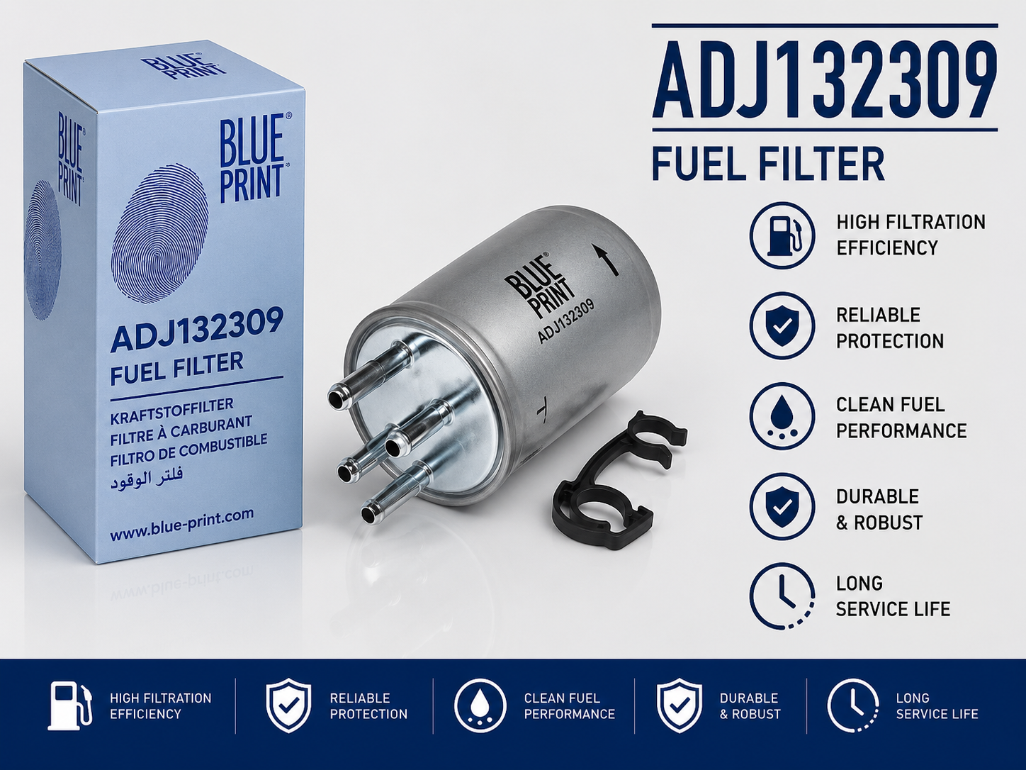 BLUE PRINT ADJ132309 FILTER-- FUEL FILTER