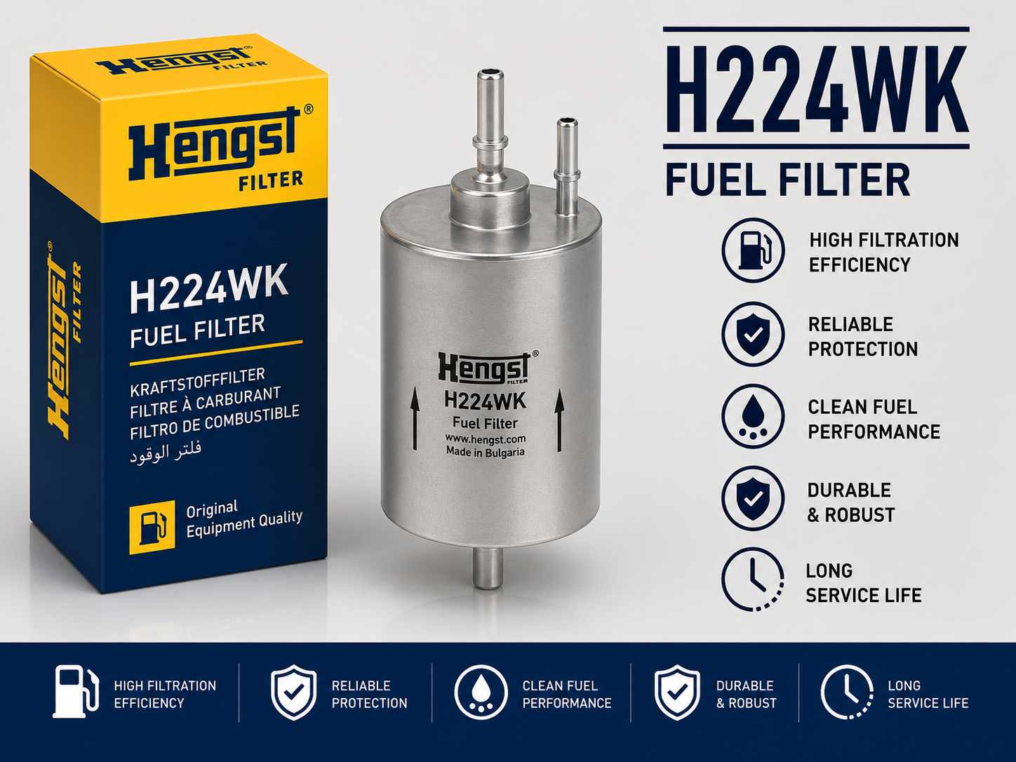 HENGST H224WK FILTER--FUEL FILTER